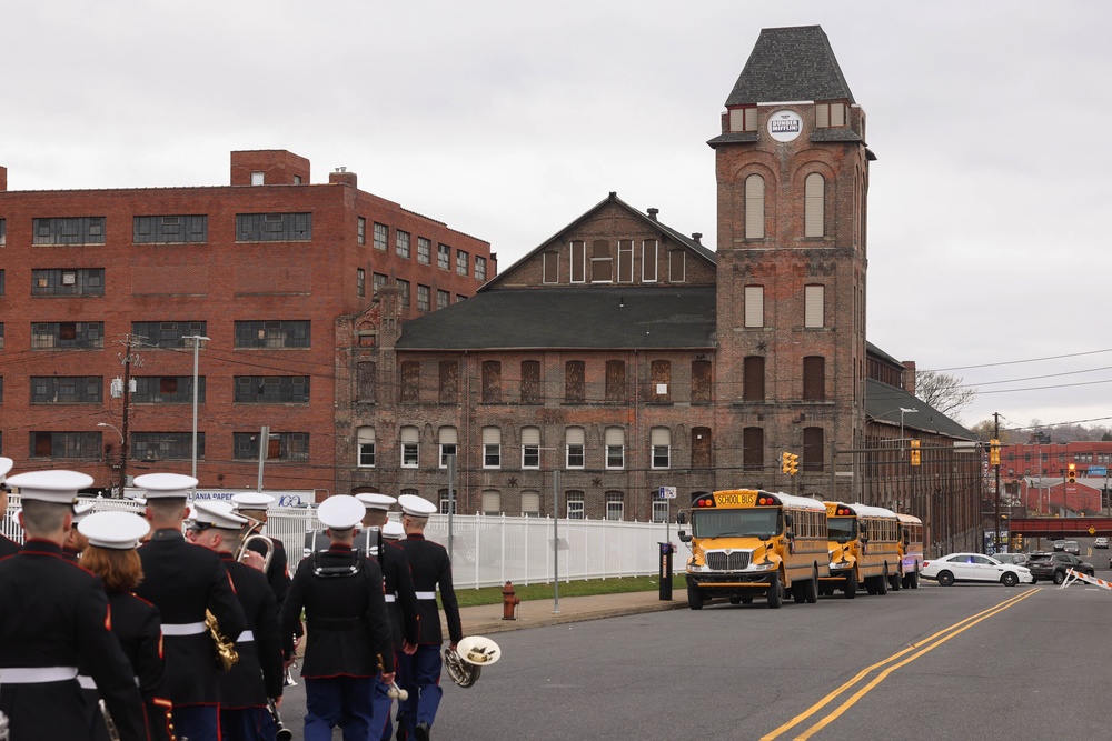 Quantico Marine Band performs at Scranton's St. Patrick's Day Parade