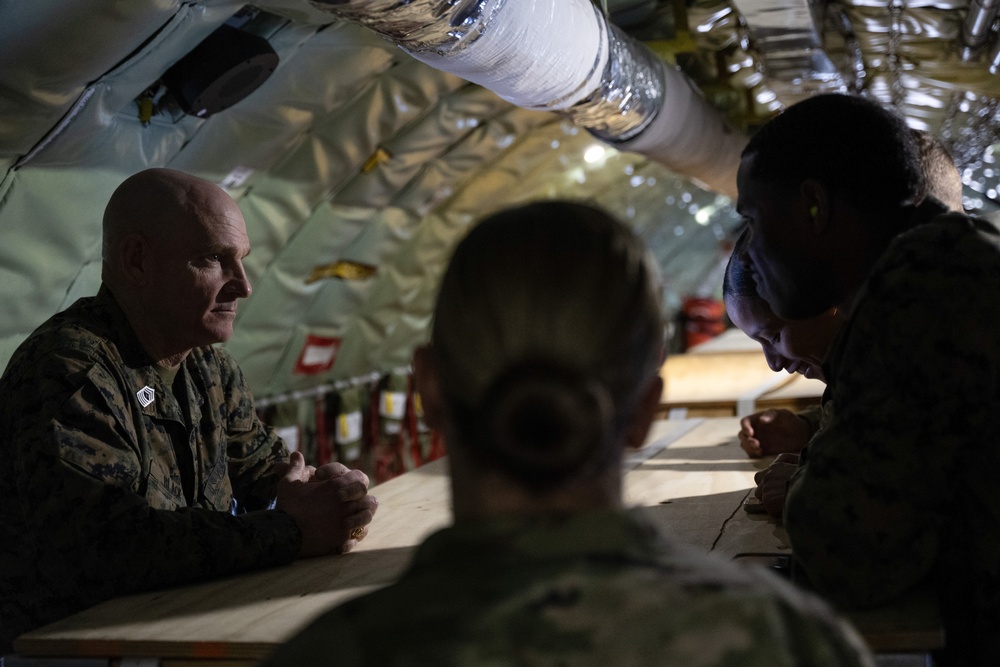 Leadership at altitude: Top enlisted service member visits 459th Wing