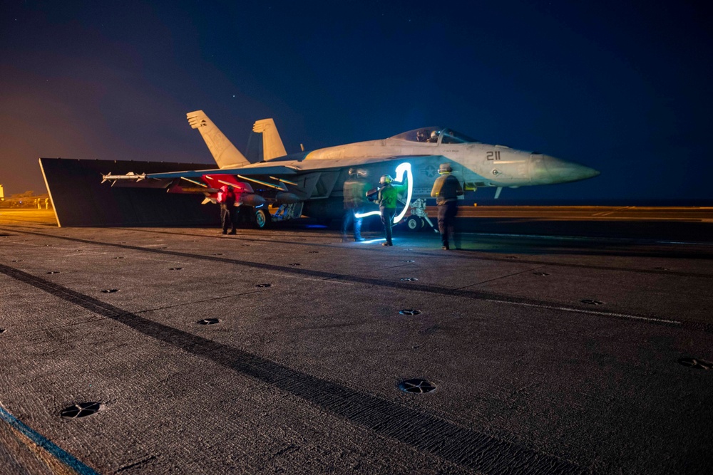 USS Dwight D. Eisenhower Conducts Flight Operations in the Red Sea