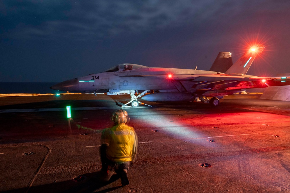 USS Dwight D. Eisenhower Conducts Flight Operations in the Red Sea