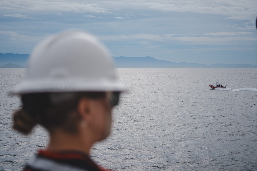 U.S. Coast Guard Cutter Harriet Lane embarks Papua New Guinea shipriders in Coral Sea