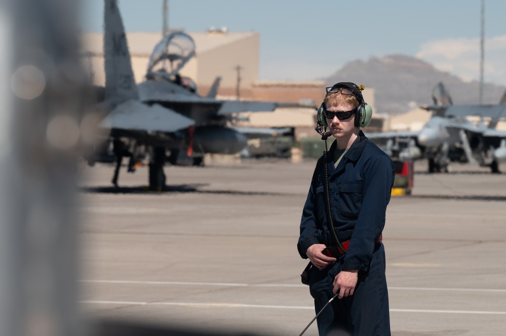 U.S. Air Force Airmen prepare F-15E Strike Eagle for launch during Red Flag-Nellis 24-2