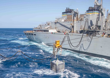 USS Gravely Conducts a Replenishment-at-Sea with USNS Supply