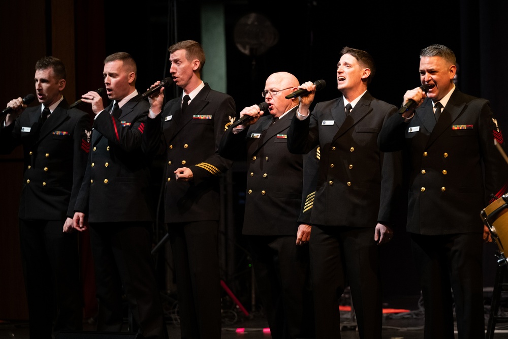 Navy Band Sea Chanters perform at Texas State