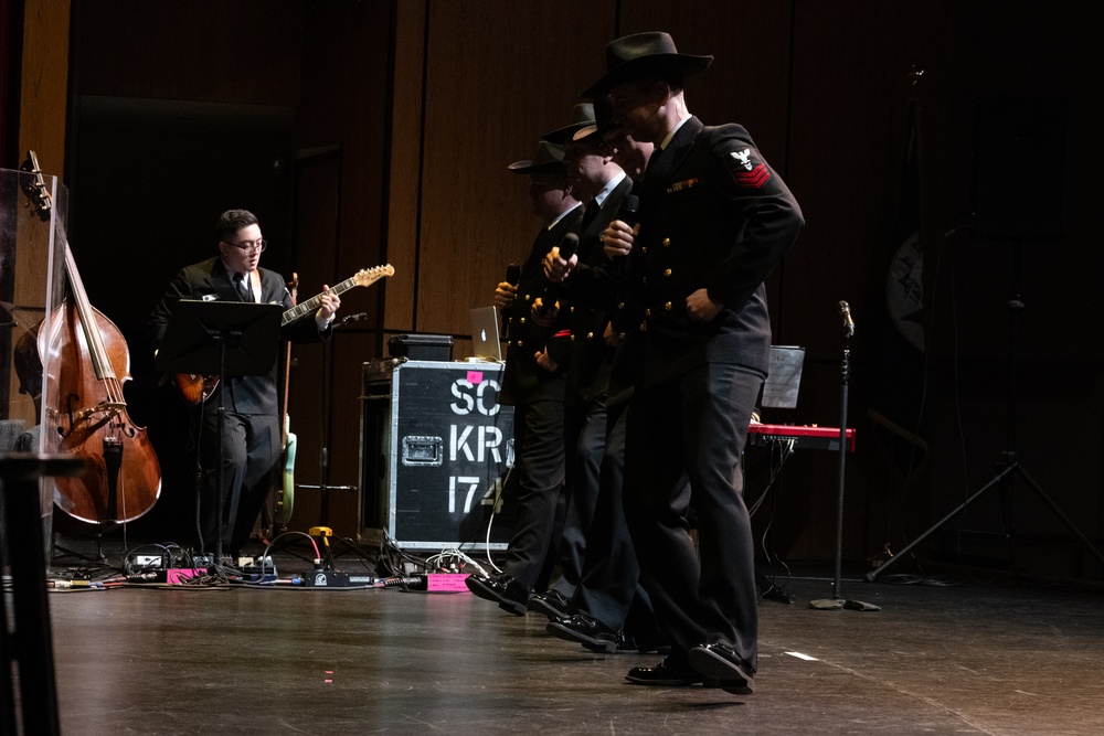 Navy Band Sea Chanters perform at Texas State