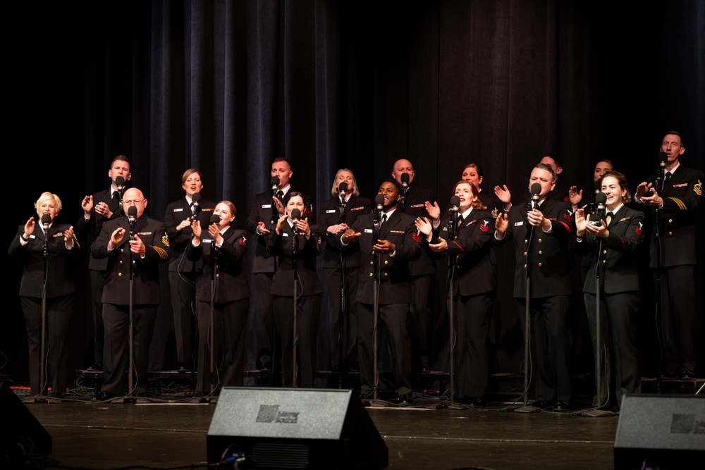 Navy Band Sea Chanters perform at Texas State