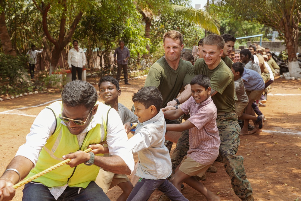 Marines and Sailors Give Back in Visakhapatnam