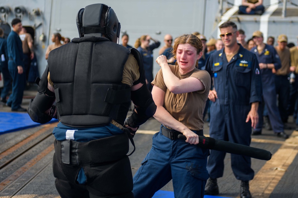 USS Mason Conducts OC Spray Training in Red Sea