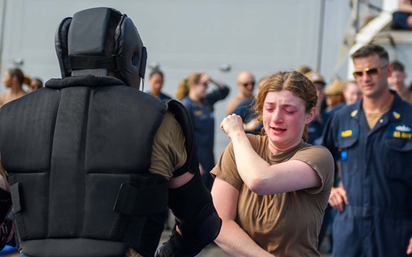 USS Mason Conducts OC Spray Training in Red Sea