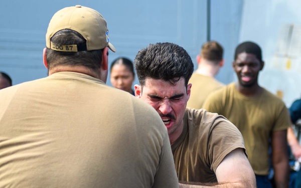 USS Mason Conducts OC Spray Training in Red Sea