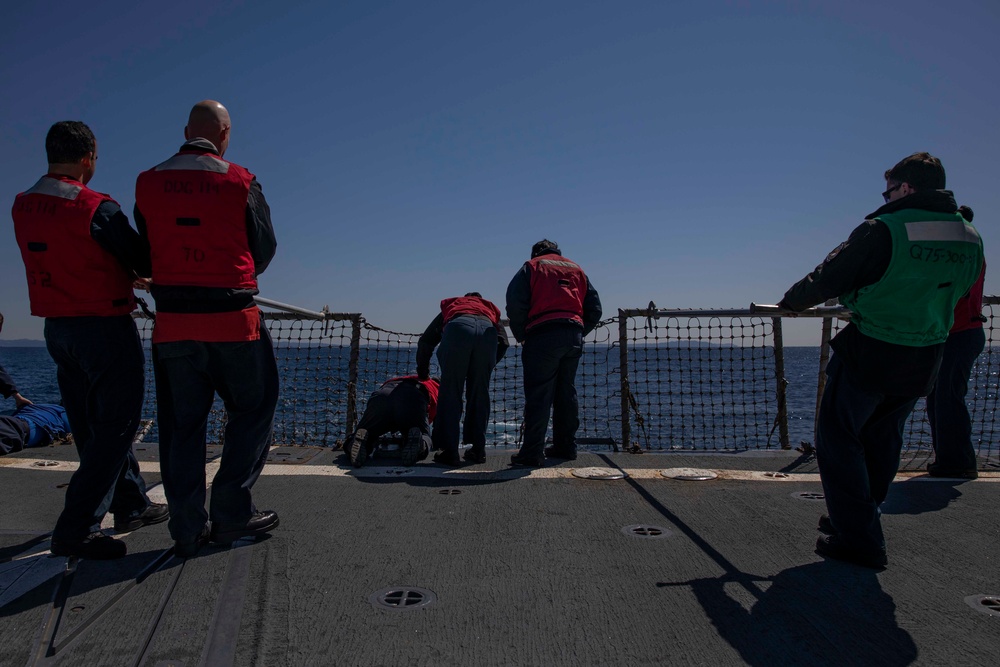 USS Ralph Johnson Conducts Flight Ops