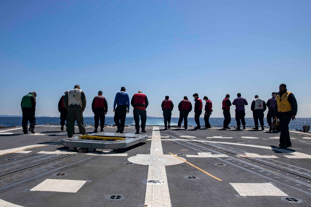 USS Ralph Johnson Conducts Flight Ops