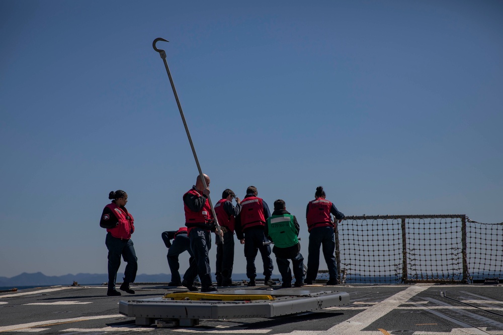 USS Ralph Johnson Conducts Flight Ops