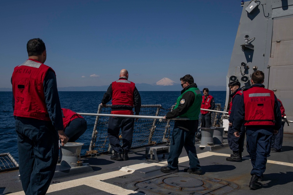 USS Ralph Johnson Conducts Flight Ops