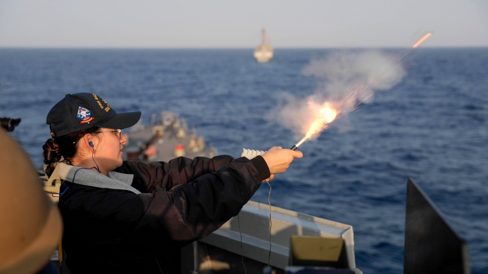 USS Ralph Johnson Conducts Live Fire