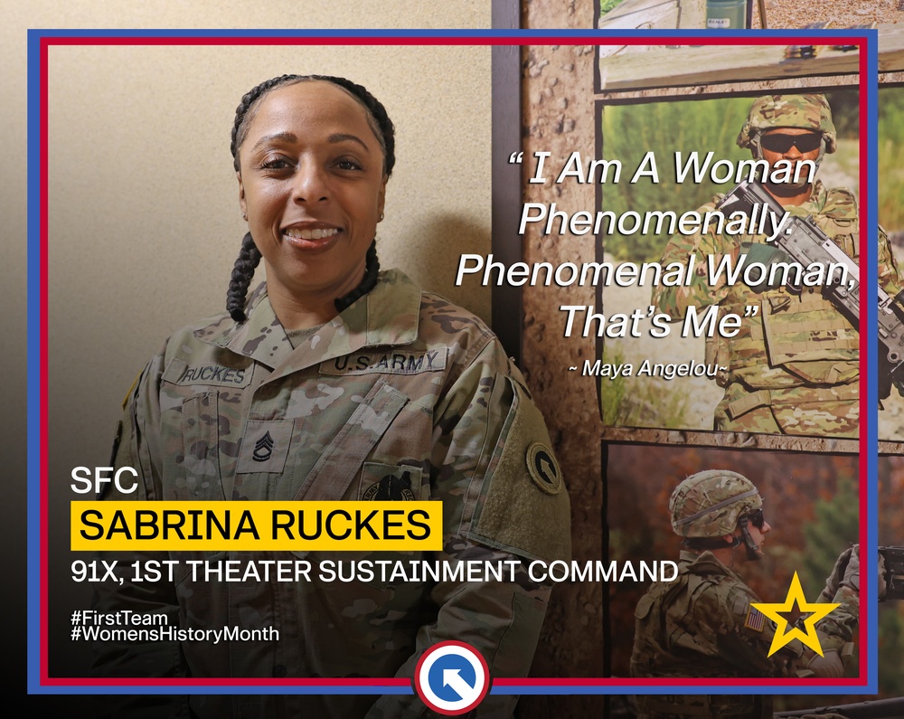 SFC Ruckes shares her favorite quote during Women's History Month