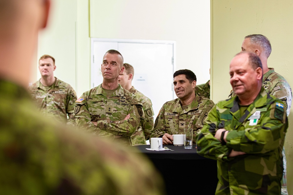 Maj. Gen. Donn Hill visits 4SFAB in Estonia during Austere Challenge 2024