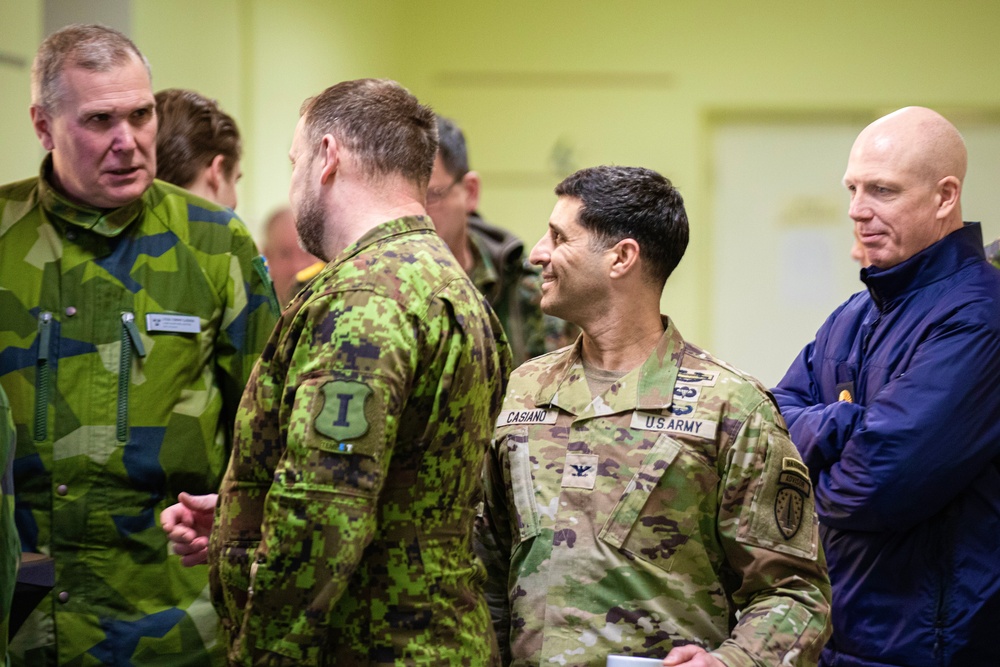 Maj. Gen. Donn Hill visits 4SFAB in Estonia during Austere Challenge 2024