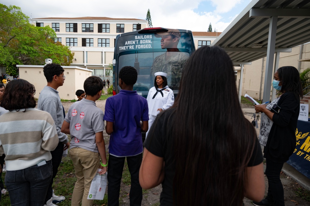 Sailors Discuss Navy Careers at Shenandoah Middle Magnet School