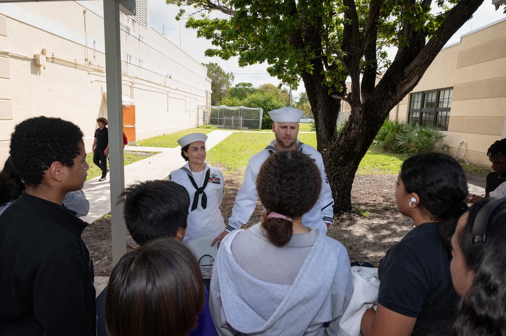 Sailors Discuss Navy Careers at Shenandoah Middle Magnet School