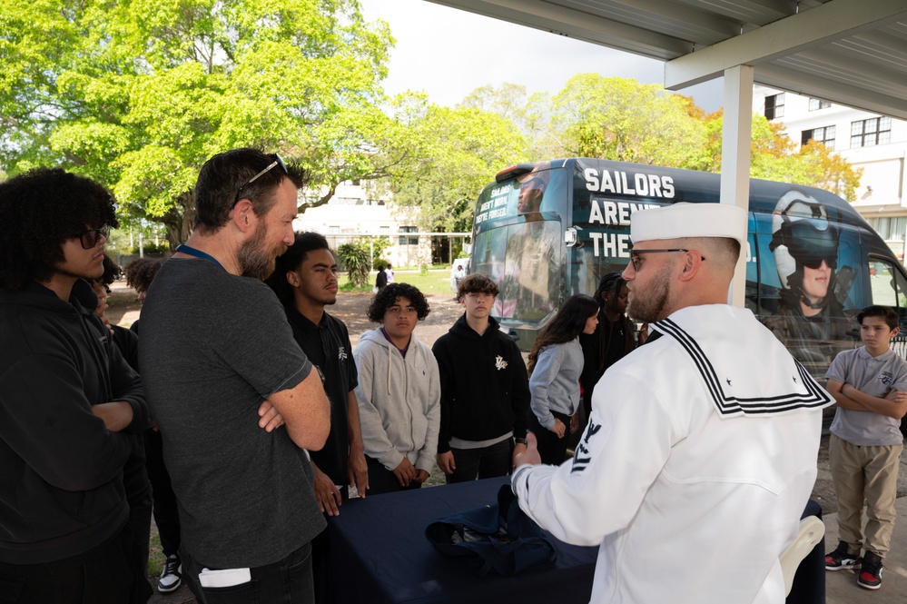 Sailors Discuss Navy Careers at Shenandoah Middle Magnet School