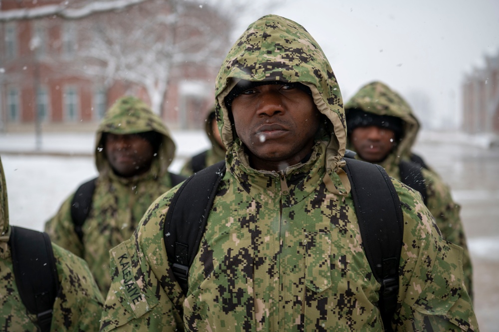 Recruits March in the Snow