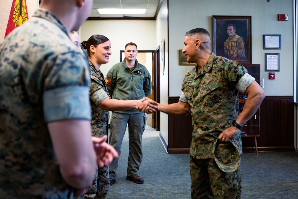 U.S. Marine Corps Brig. Gen. Adolfo Garcia visits MCAS New River