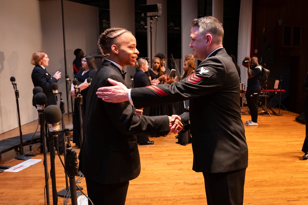 Navy Band Sea Chanters perform at Prairie View A&amp;M University