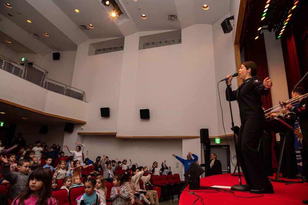 U.S. 7th Fleet Band Performs at Hario Village Theater