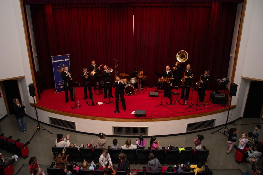 U.S. 7th Fleet Band Performs at Hario Village Theater
