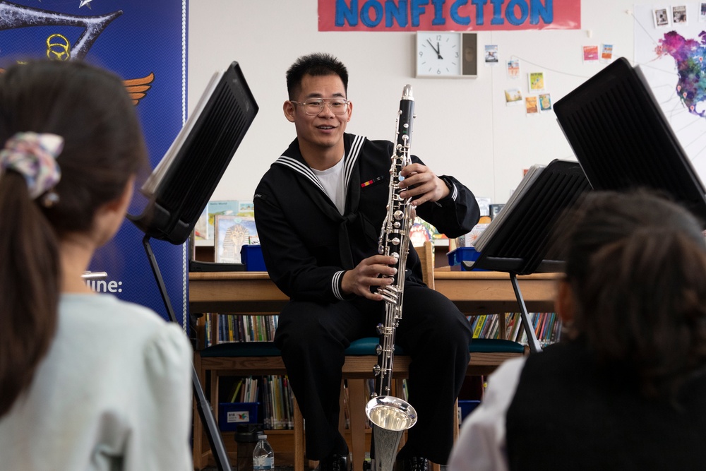 U.S. 7th Fleet Band Performs at Darby Elementary School