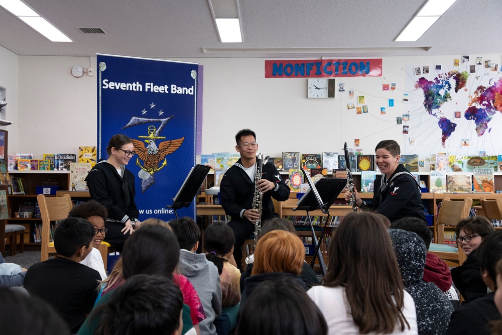 U.S. 7th Fleet Band Performs at Darby Elementary School