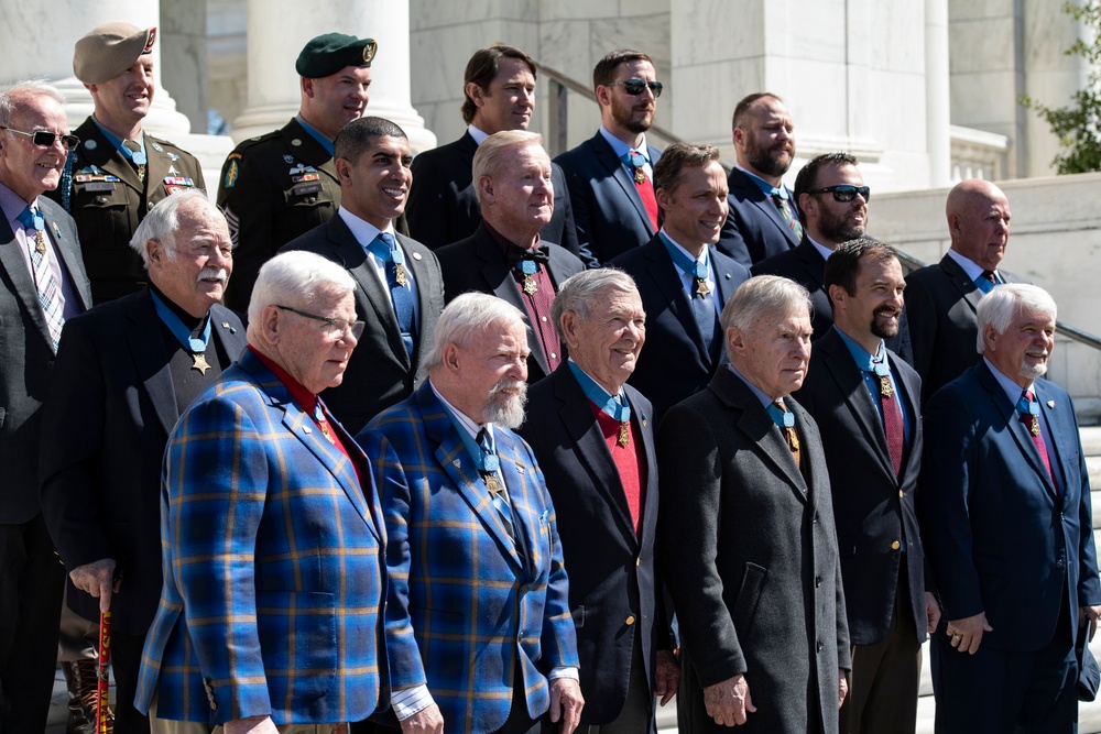 Medal of Honor Recipients Visit Arlington National Cemetery for National Medal of Honor Day