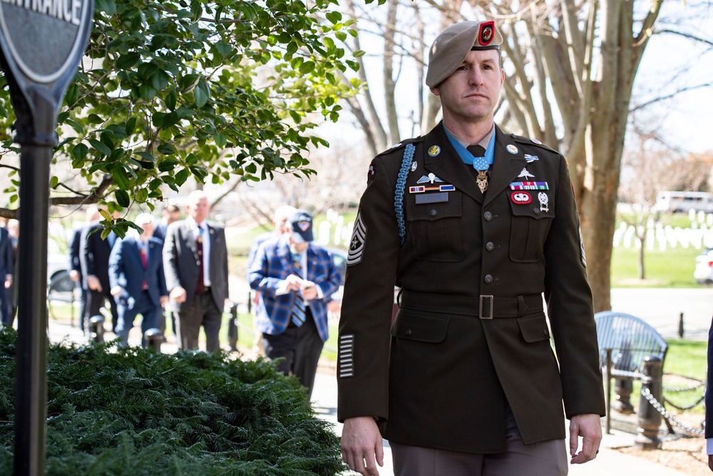 Medal of Honor Recipients Visit Arlington National Cemetery for National Medal of Honor Day