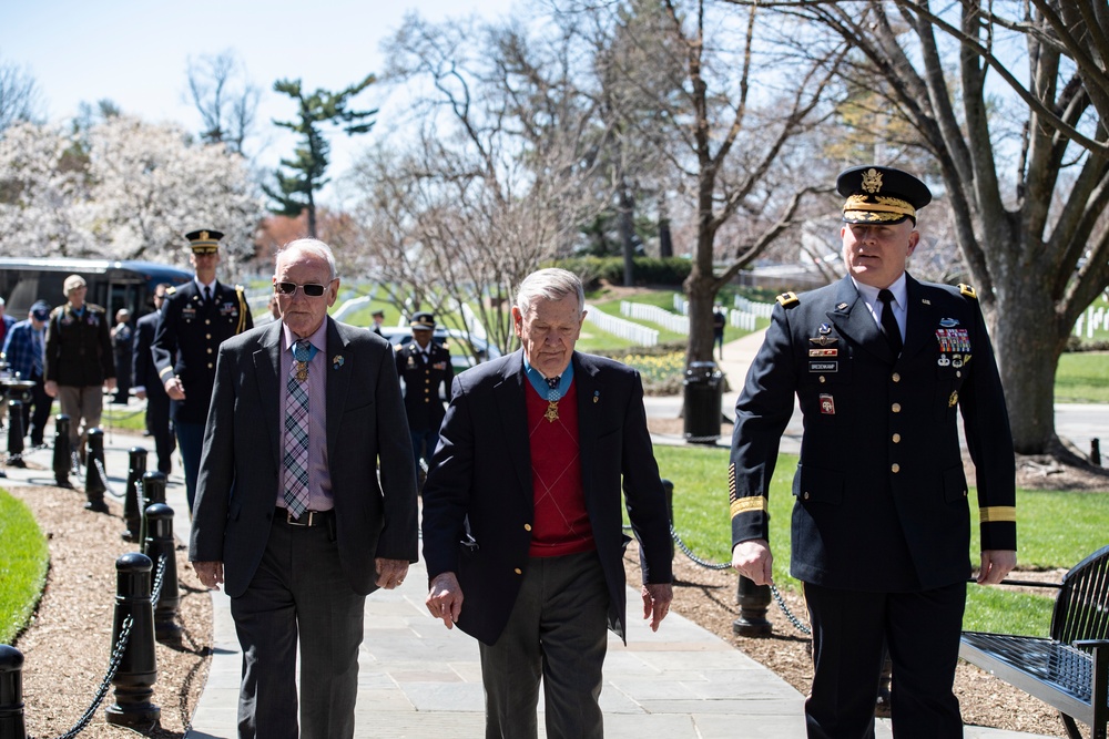 Medal of Honor Recipients Visit Arlington National Cemetery for National Medal of Honor Day