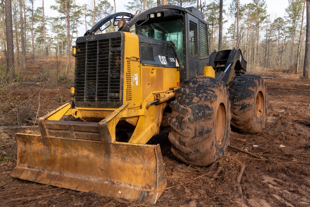 Skidder Machinery at Work in Timber Harvest Operations