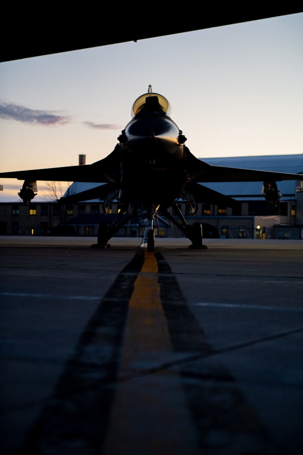 Sun Rises on F-16 at 122nd Fighter Wing