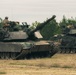 Armored units support infantry at the Joint Readiness Training Center