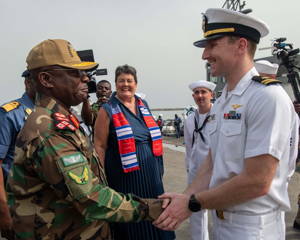 Hershel &quot;Woody&quot; Williams Sailors Participate in the Flagging-Off Ceremony for Exercise Sea Lion 2024