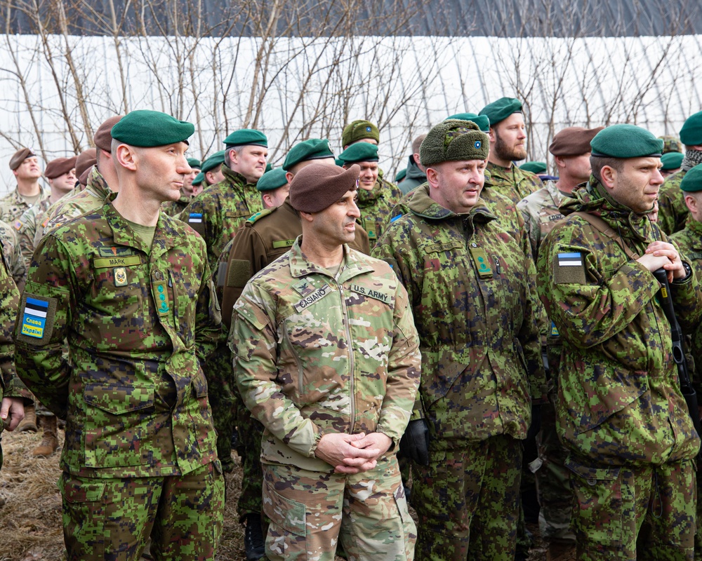 4th SFAB Advisors recogonized by 1st Estonian Division during Austere Challenge 2024