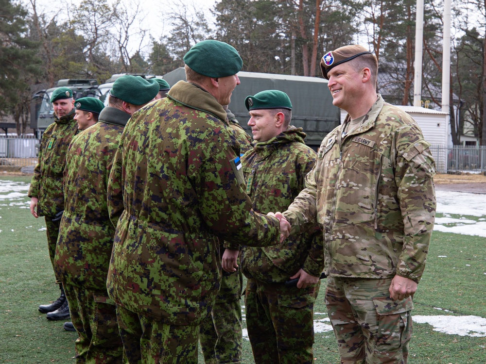4th SFAB Advisors recognized by 1st Estonian Division during Austere Challenge 2024