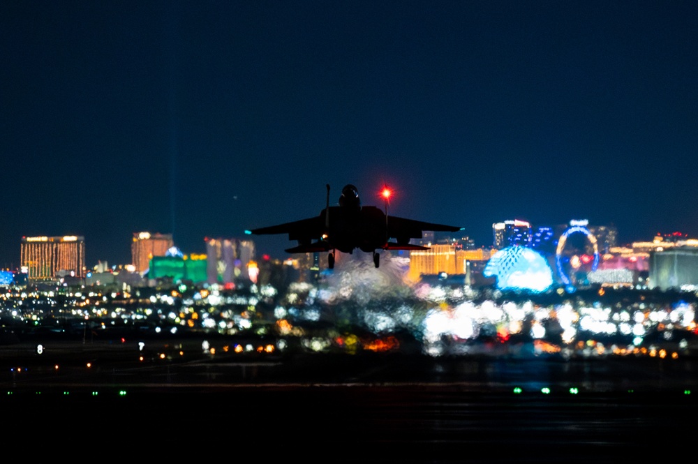 Nellis Air Force Base Night Landing