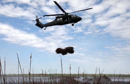 La. Guard aviators restore marshland during annual Christmas Tree Drop