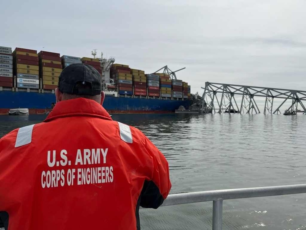 Army Corps of Engineers is supporting recovery operations following Francis Scott Key Bridge collapse