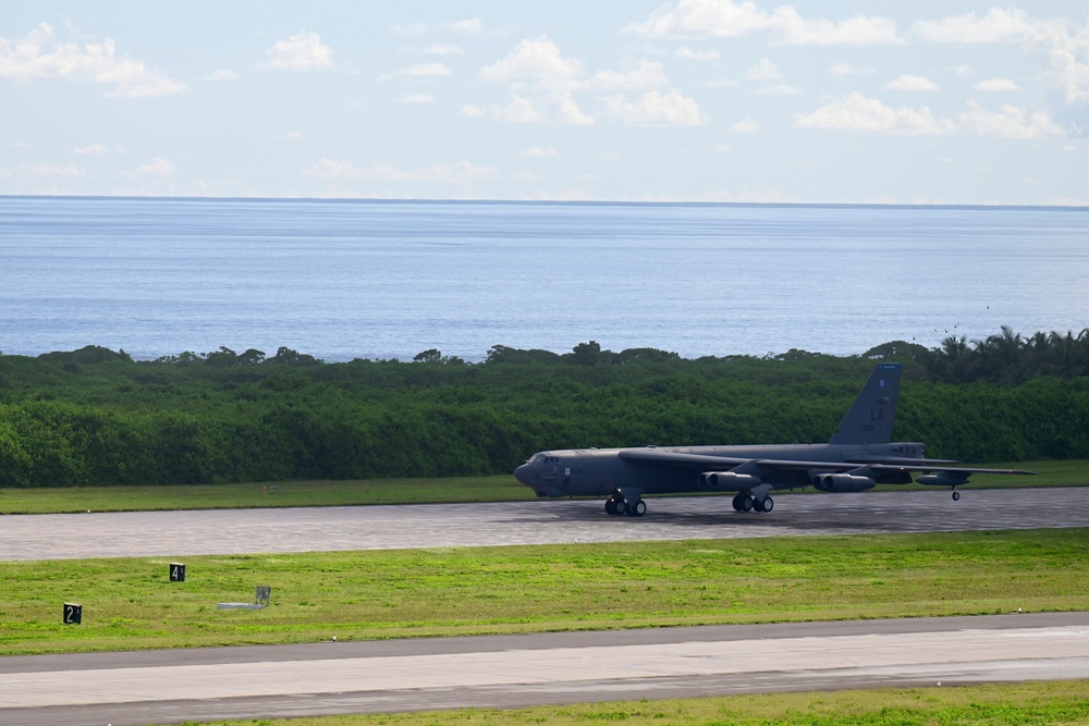 B-52s land in Diego Garcia during Bomber Task Force deployment