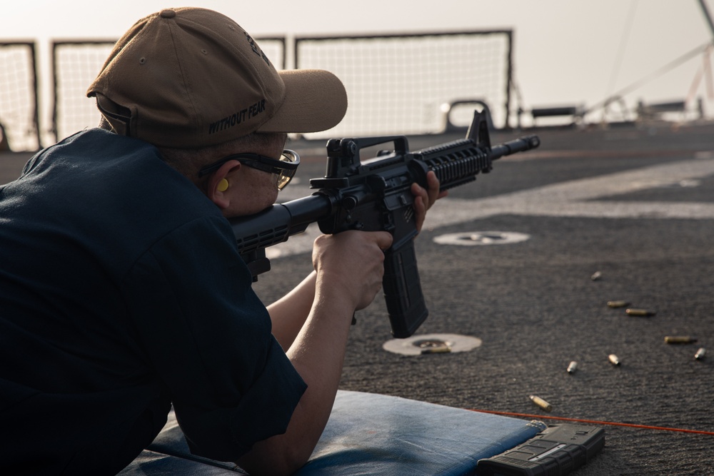 USS Laboon (DDG 58) Conducts a Small Arms Shoot