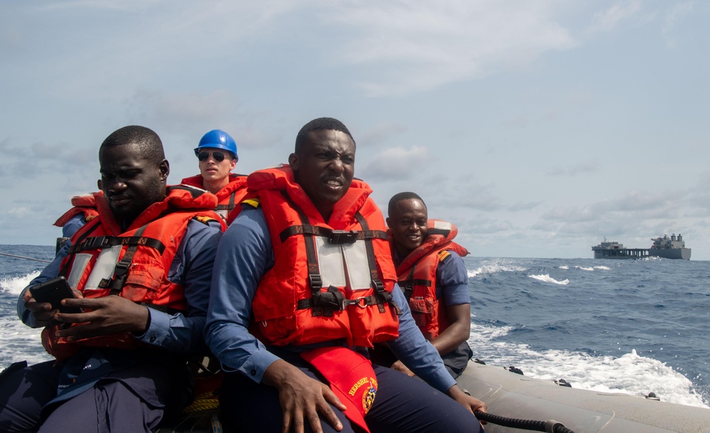 Hershel &quot;Woody&quot; Williams Conducts Personnel Transfer with Ghana Navy