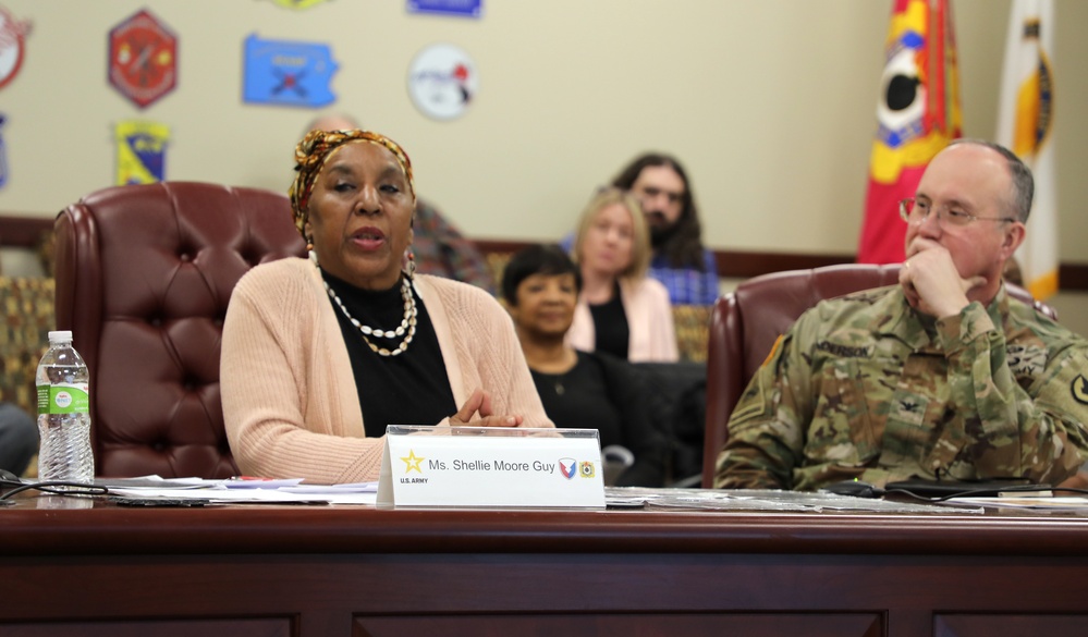 Moore Guy discusses her family ties to 108th Colored Troops with JMC’s workforce