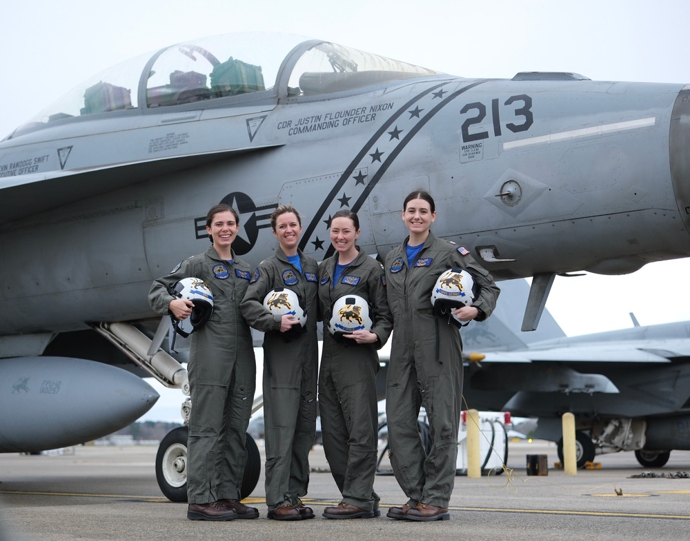 VFA-213 Pilots and a Weapons Systems Officer participate in FAA Virtual Women’s History Month Celebration