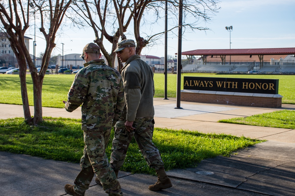 OTS Commandant Guides AETC Commander Through Maxwell AFB Complex